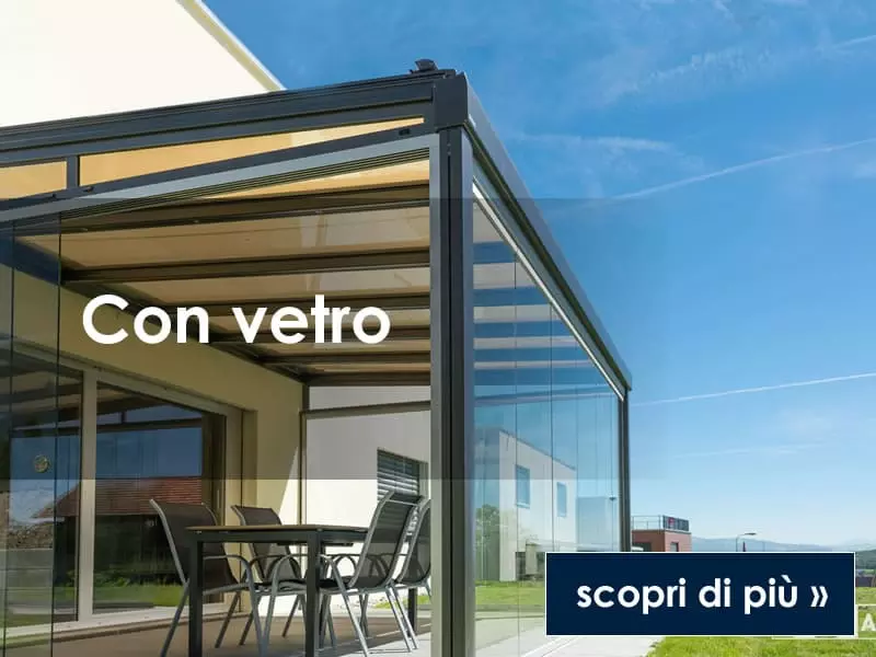 Pergolati in alluminio con vetro in versilia